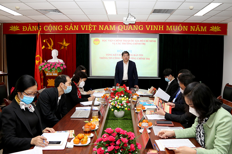 Hội nghị tổng kết hoạt động Bản tin Thông tin Công tác trường chính trị năm 2021 và phương hướng hoạt động năm 2022