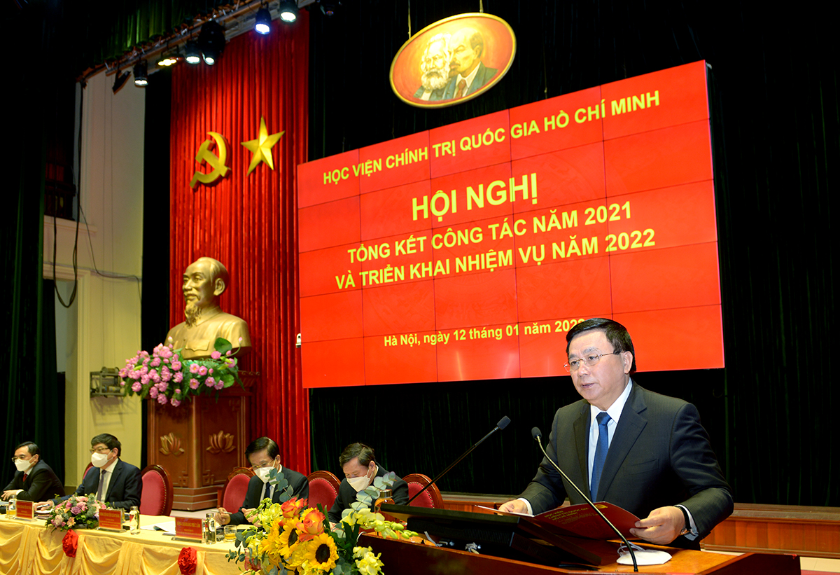 Học viện Chính trị quốc gia Hồ Chí Minh tổ chức Hội nghị tổng kết công tác năm 2021 và triển khai nhiệm vụ năm 2022