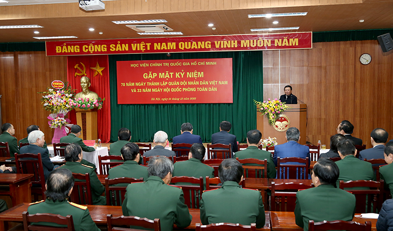 Gặp mặt kỷ niệm 78 năm Ngày thành lập Quân đội nhân dân Việt Nam (22/12/1944-22/12/2022), 33 năm Ngày hội Quốc phòng toàn dân (22/12/1989-22/12/2022)
